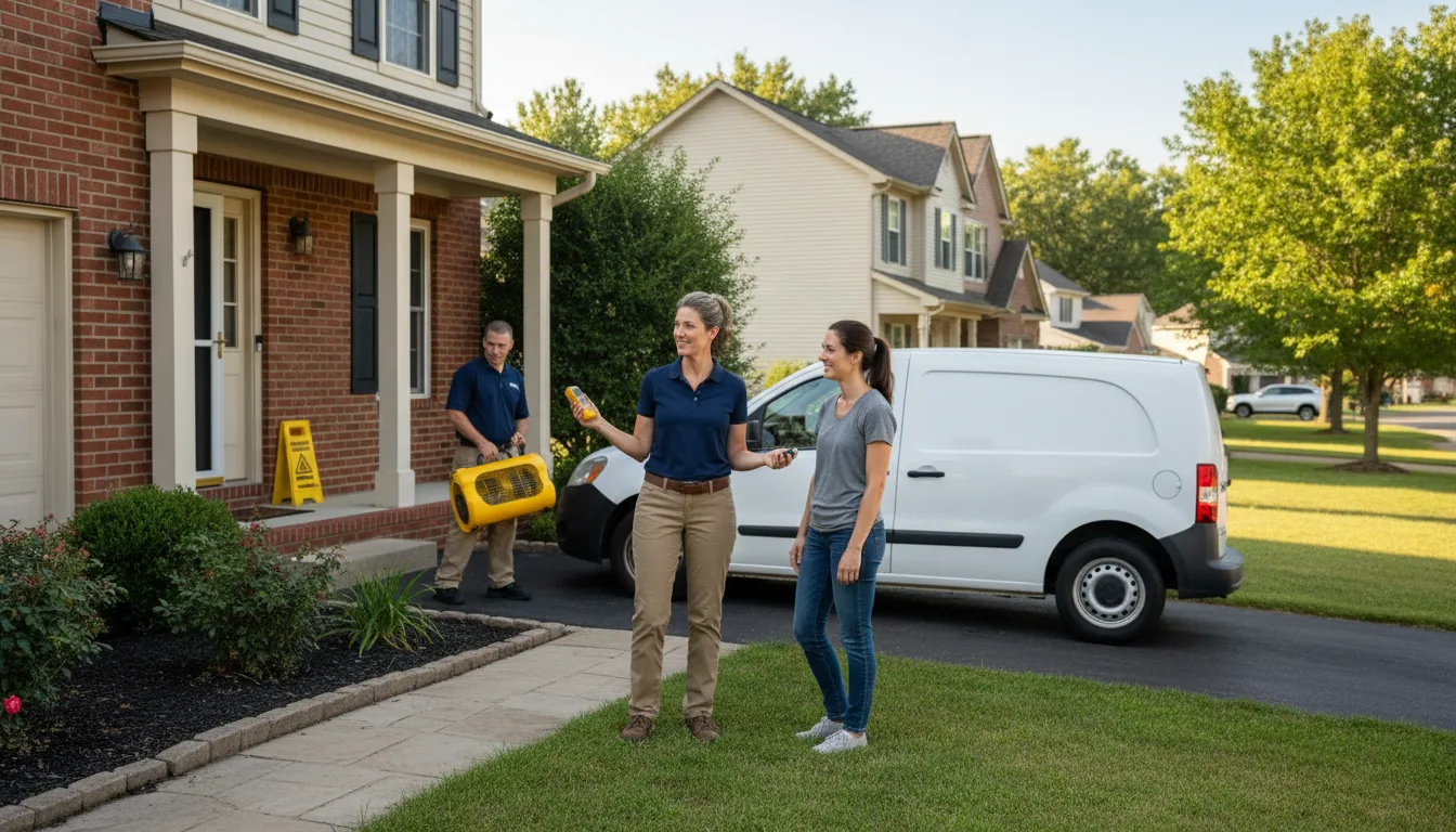 Residential water damage restoration in Angola, LA